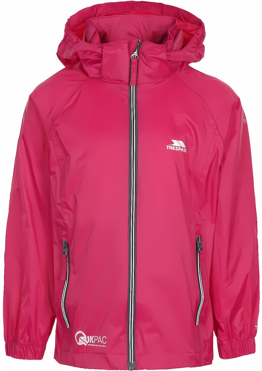 Trespass kinderregenjas Qikpac X Unisex kinderjas Tp75 Cassis-2/3 Rosa