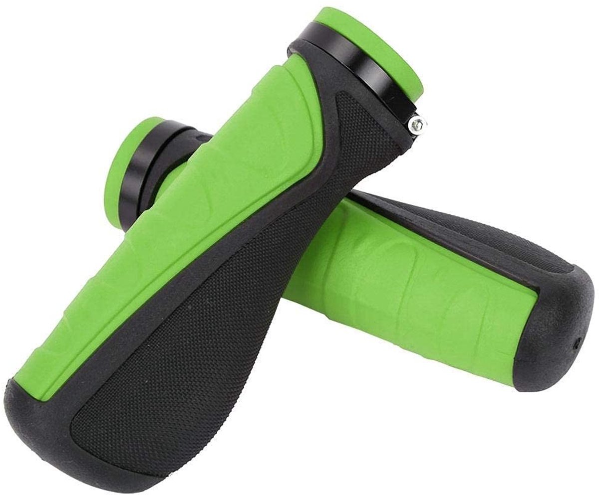 Dailygoods - Fietshandgrepen - Ergonomisch ontwerp - Comfortabel en antislip - Groen en zwart - MTB en motorfiets - Ideaal voor lange ritten - Geschik...