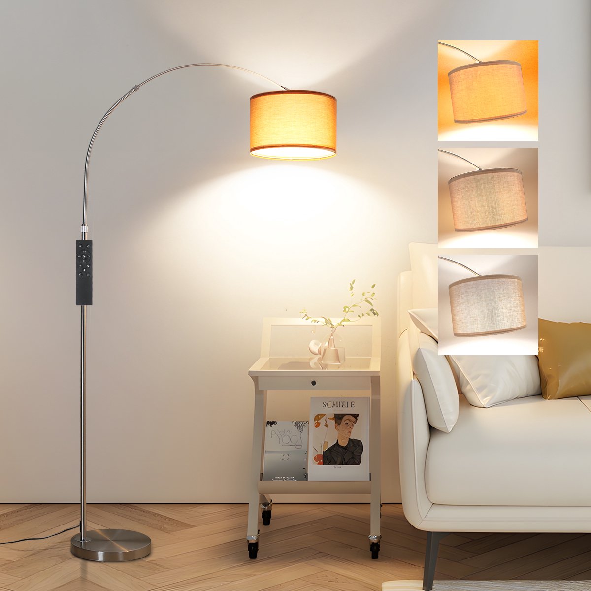 ANTENLICHT Vloerlamp Zwart - 9W LED met afstandsbediening