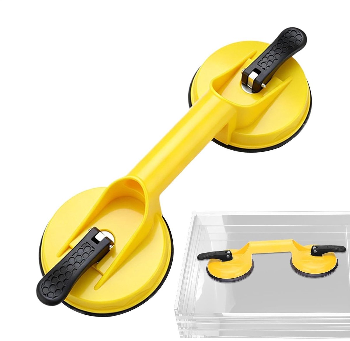 Zuignappen voor Glas - Vacuum Tool - Zwaar Materiaal Verplaatsen - Hoge Draagcapaciteit - 119 cm - Zwart