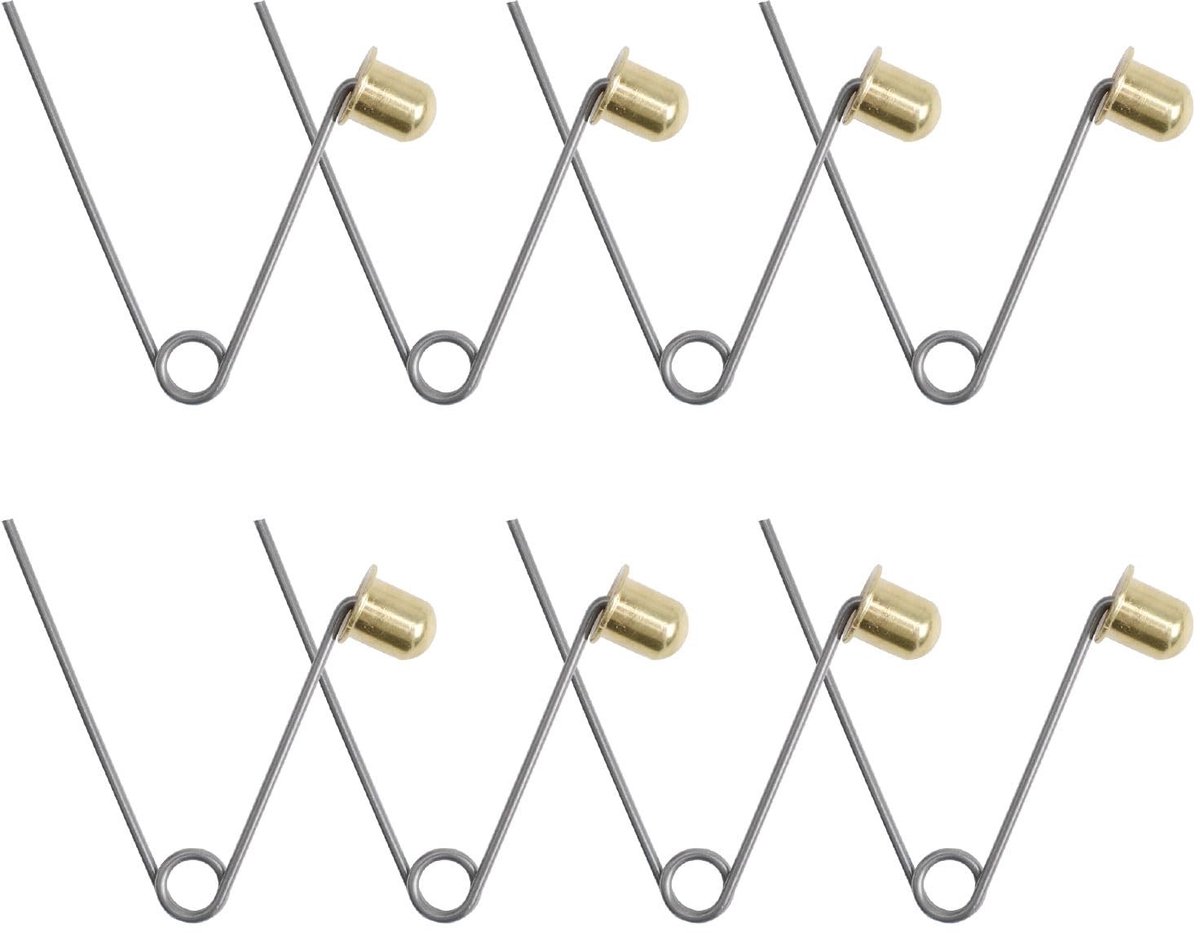 Dailygoods- Tentstok Clips 8 Stuks - Koolstofstalen Drukknop Clips - Peddel Veer Clips - Voor Kamperen/Kajak - 8mm Knop - Lichtgewicht en Duurzaam - Peddelclips
