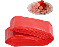 Dailygoods- Worstdarm Hittebestendig 20m x 45mm - Kunststof Omhulsel - Voedingskwaliteit - Oneetbaar - Snacksticks - Gezond Koken - Worstomhulsel