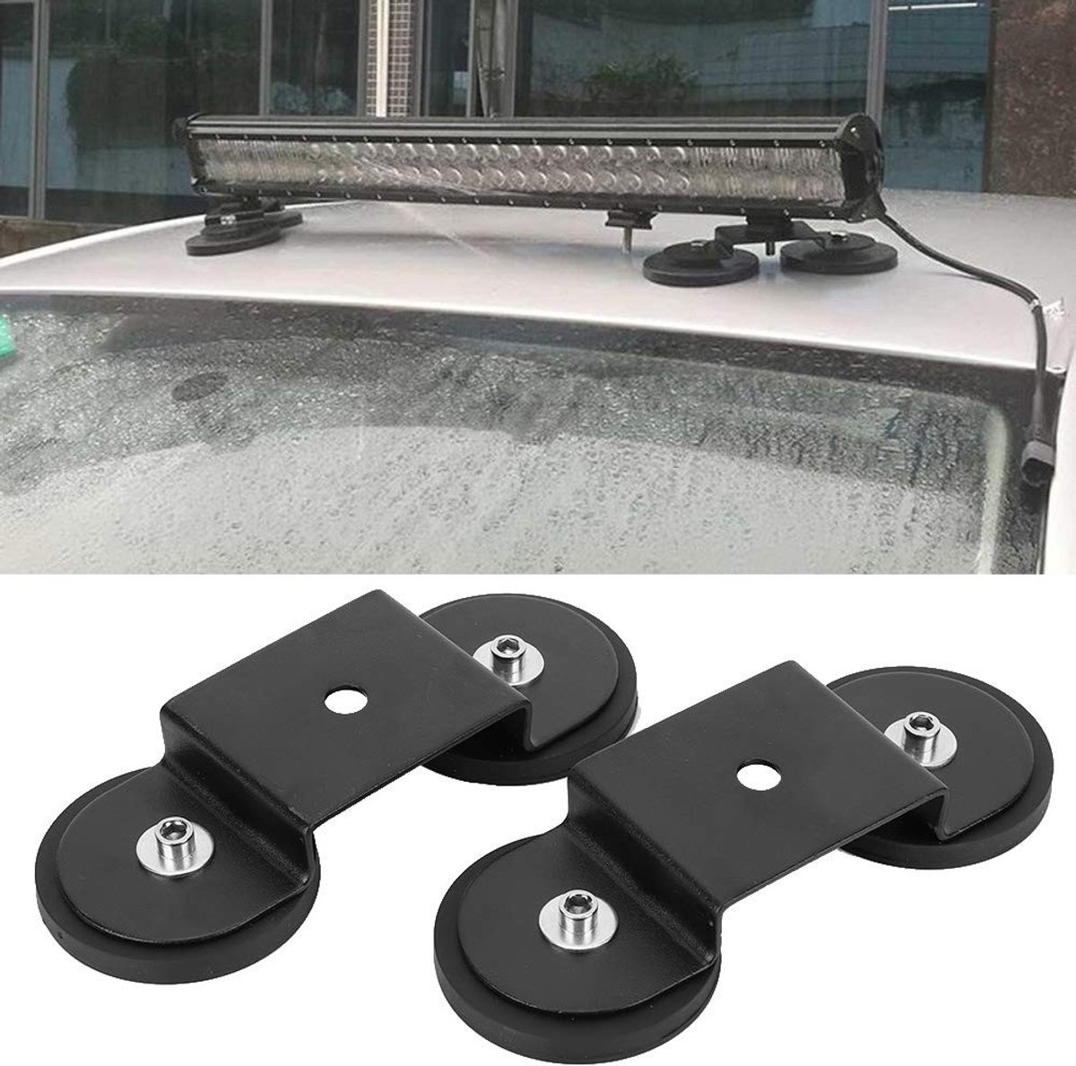 Dailygoods- Magnetische Houder Universeel - Montagebeugel - 2 Stuks - Robuust - Voor SUV's - Draagt tot 110.000 g - Lichtbalkhouder