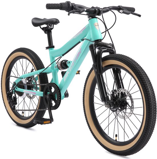 Bikestar kinderfiets MTB Fully Staal 7speed 20inch mintgroen van Bikestar — afbeelding 4
