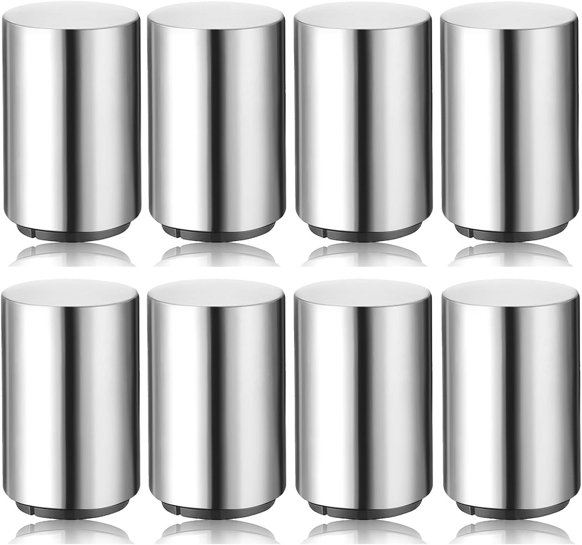 Flesopeners - Bier openers - Drank openen - Automatisch roestvrij staal - 8 stuks - Zilverkleurig
