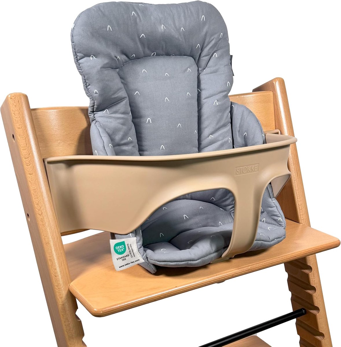 Stoel Verkleiner - Kinderstoel Kussen - Comfortabel Zitten - Oeko-Tex Gecertificeerd - 46 x 42.5 cm - Grijs