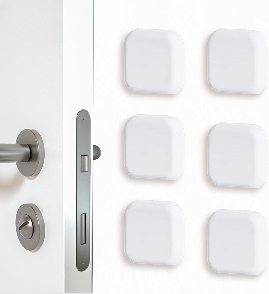 Deurstoppers Muurbeschermer - Zelfklevend - Muren Beschermen - Duurzaam Siliconen - 6 Stuks - Wit
