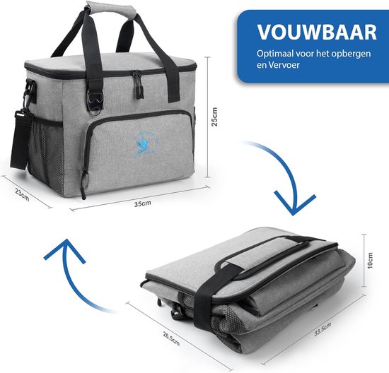 Koeltas 20 30L - Isolatie tas - Buitenactiviteiten - Geïntegreerde flesopener - 30 Liter - Blauw — afbeelding 5