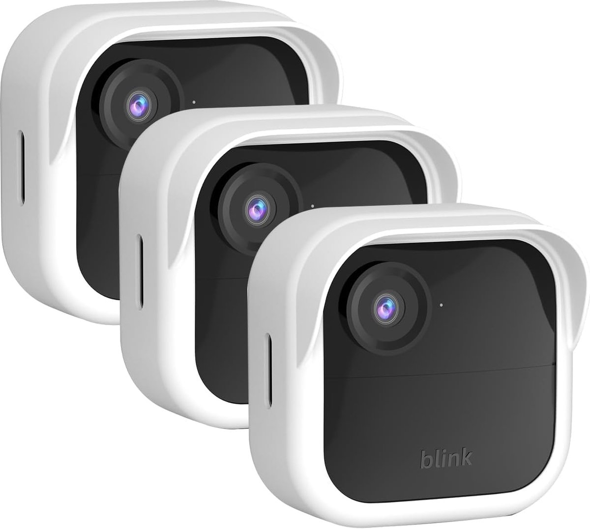 Camera Beschermhoes - Veiligheidscamera Skin - Buitenbeveiliging - Met Zonneklep - 3 Stuks - Wit