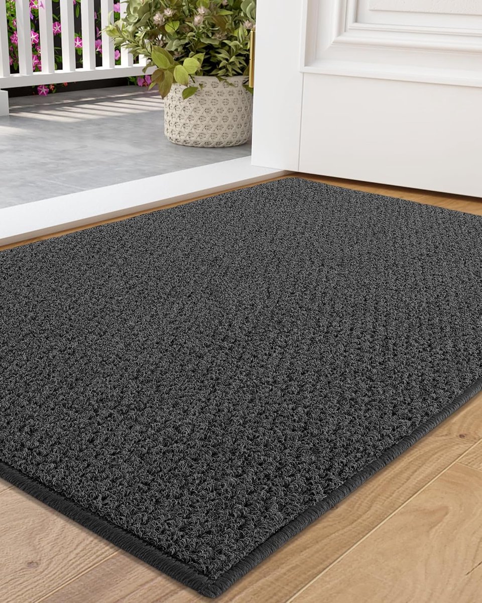 Schoonloopmat - Voordeurmat Entree - Vuil Vangen - Antislip Rubber - 120 x 160 cm - Grijs