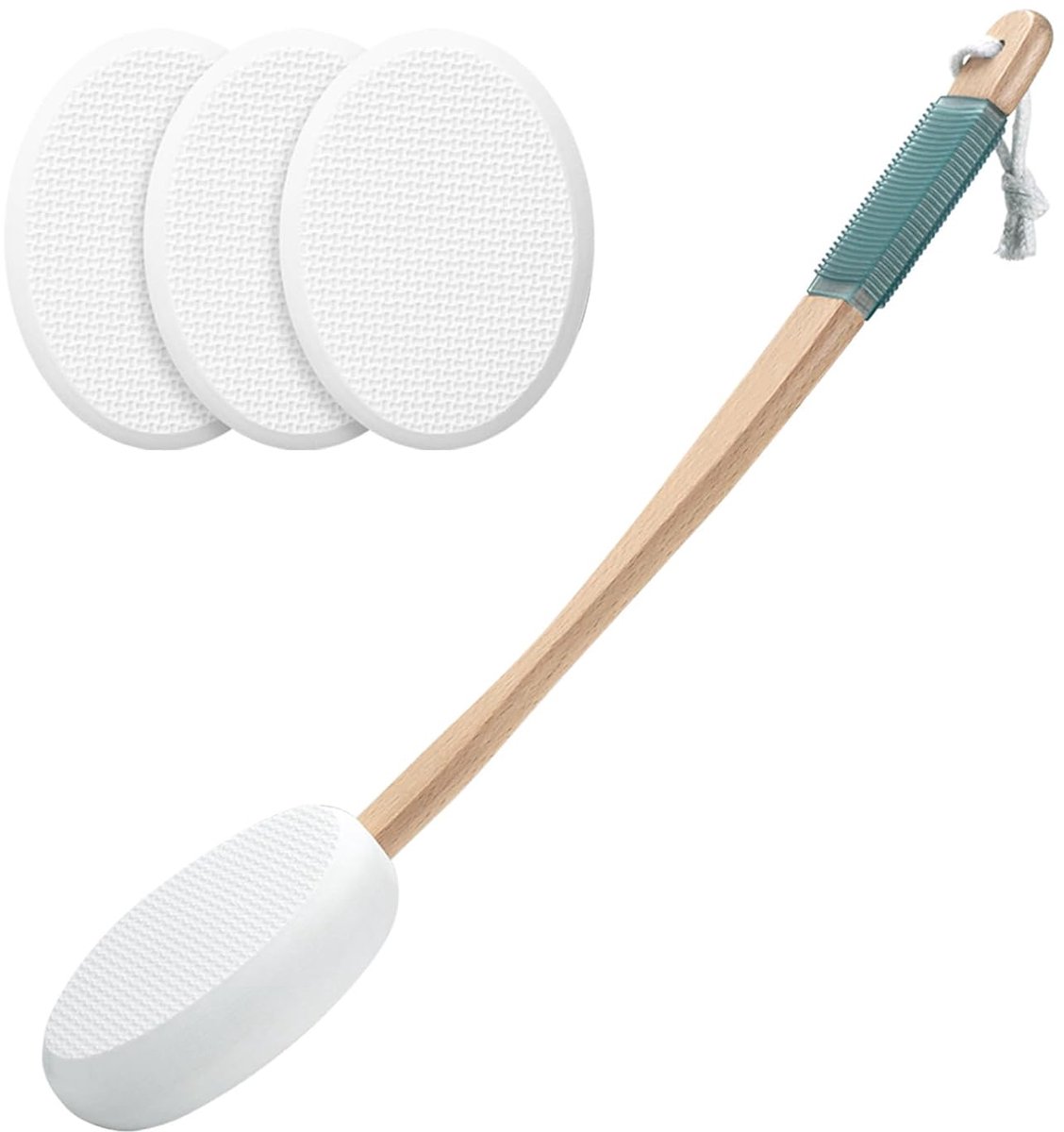 ComfiCare® Insmeerhulp voor rug 45 cm – Lotion applicator voor rug – Insmeerhulp – Aanbrenghulp – Rug scrubber – Zonnebrand, Zelfbruiner & Lotion – Self tanning back applicator - Aanbrenghulp voor zalf op de rug - Bruin