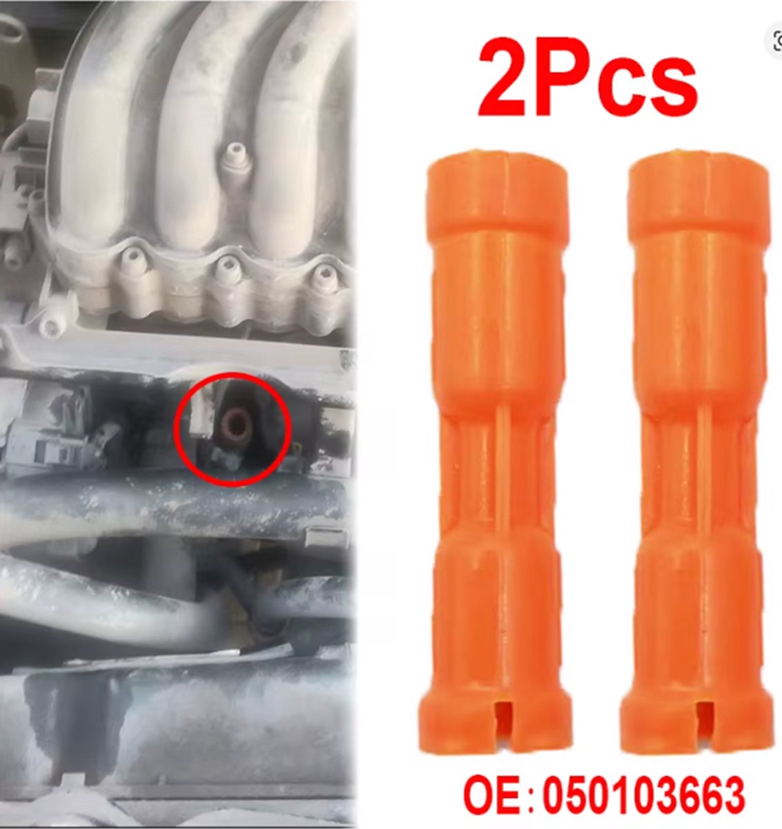 Oliepeilstok Geleiderbuis / Trechter Geschikt voor Volkswagen & Audi | OEM 050103663 / 049103663 / 053103663