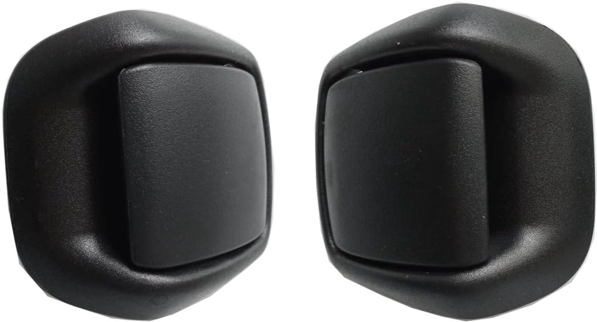 SnelShoppen - 2x Tilt Handgrepen voor Voorstoelen Links en Rechts - Compatibel met Ford Fiesta Mk5 Mk6 2002-2008 - Zwart Plastic