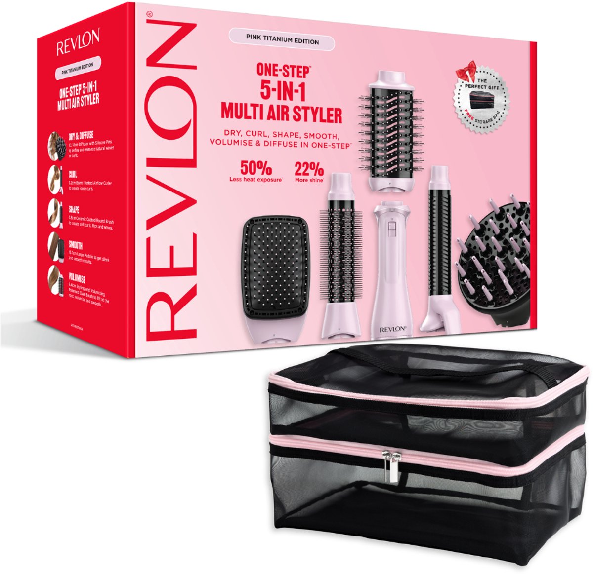 Revlon One Step Multi Styler Limited Edition Pink - Stylingtool - Föhn