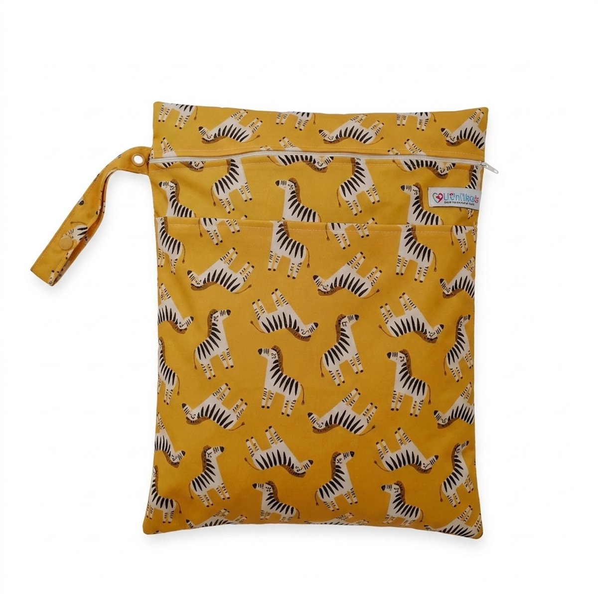 Piriuki Wetbag Groot – 32 × 30 cm – 2 Vakken – Zebra