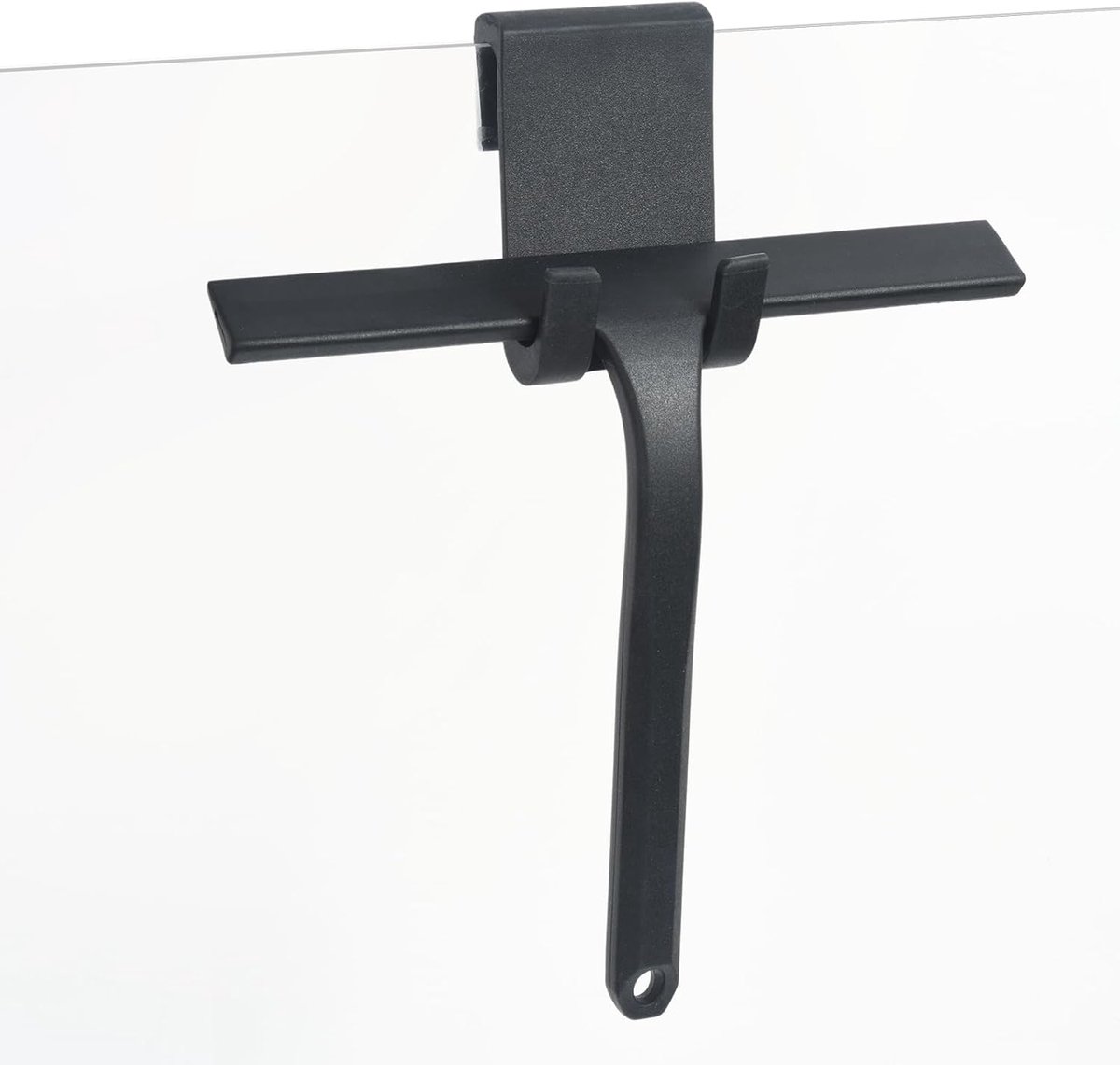 SnelShoppen - Siliconen Douchewisser met Houder - Douche, Raam, Spiegel en Tegels - Zwart - 22,8 x 20 x 1,6 cm - Badkamer, Auto, Glazen Deuren