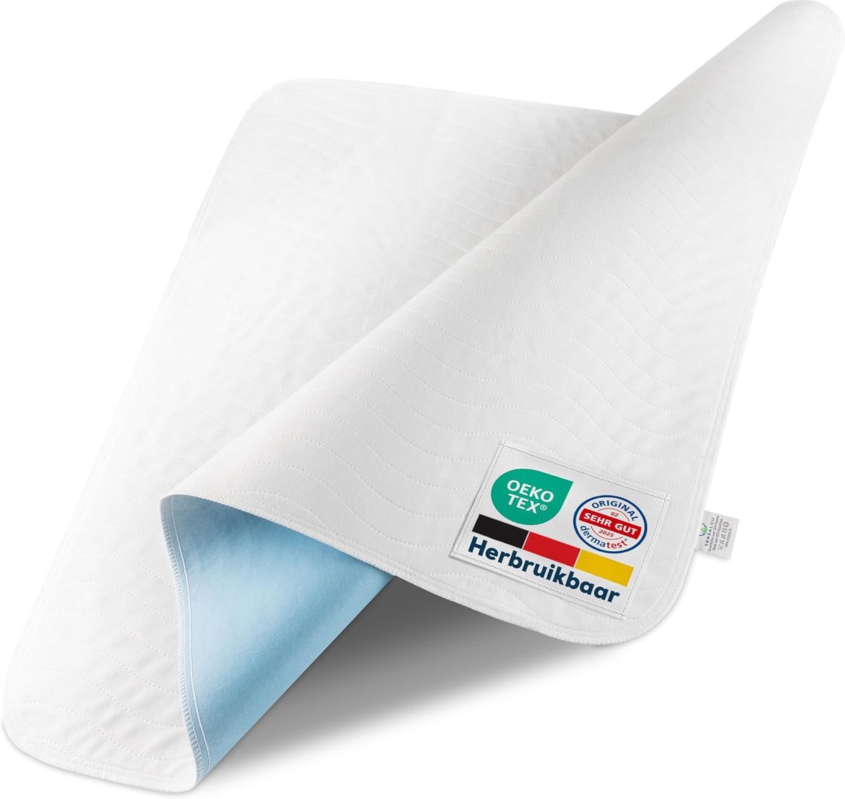 SnelShoppen - Waterdichte Bedonderlegger 60x60 cm Set van 4 | Wasbare Incontinentie Onderlegger | OEKO-TEX | Voor Baby, Volwassenen & Senioren | Extra
