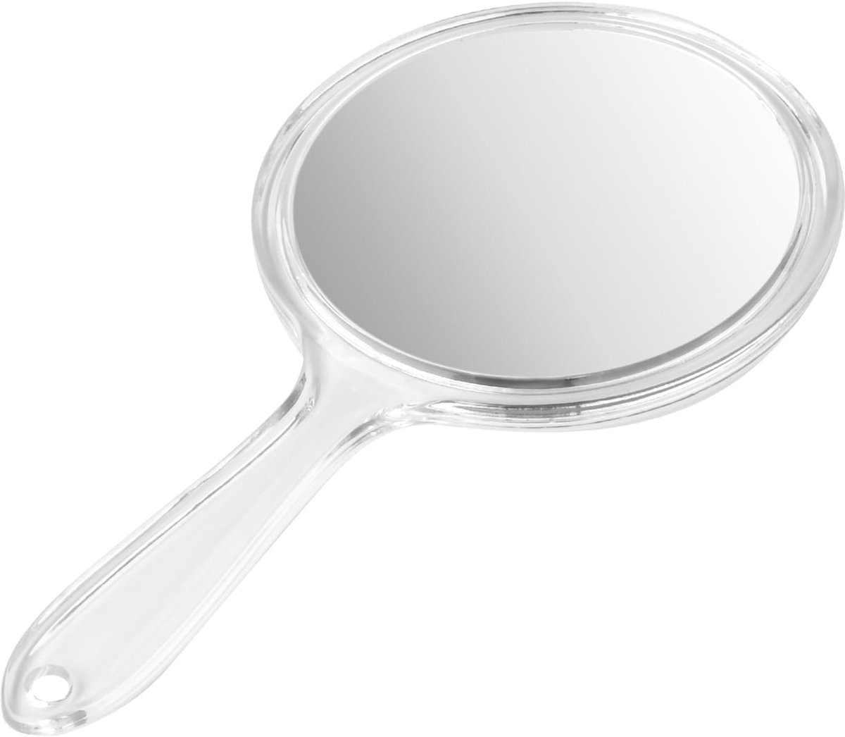 SnelShoppen - Handspiegel met Handgreep, Dubbelzijdige Make-upspiegel 1X/3X Vergroting, Ronde Make-upspiegel voor Dagelijkse Make-up en Verzorging, Wi