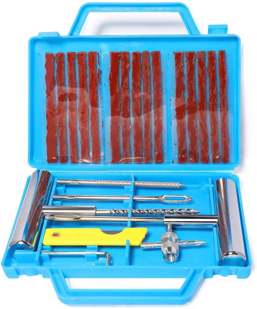 SnelShoppen - 22-delige Bandenreparatieset voor Auto, Motorfiets, Vrachtwagen, ATV, Tractor, Camper, SUV - Compleet met Robuuste Tang en Draaiboorgere