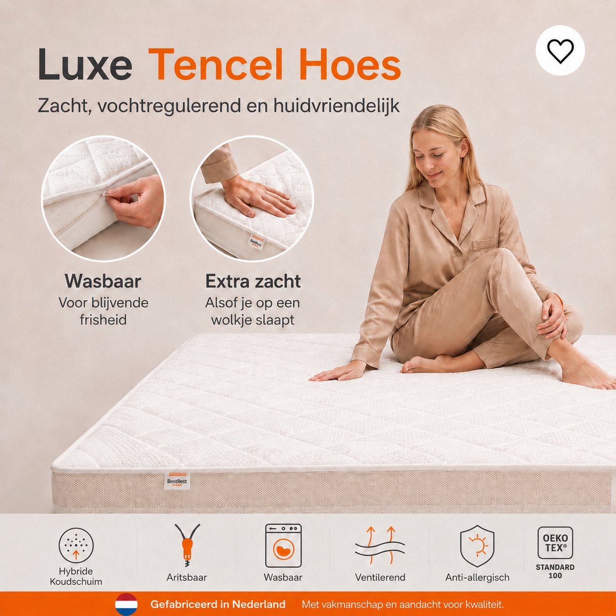 null Bestrest Bedden 140x210 Topdekmatras - afbeelding 2