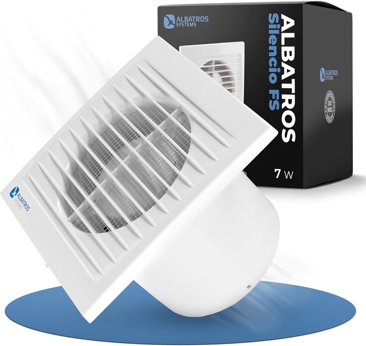 SnelShoppen - Badkamer Ventilator 100 mm met Vochtigheidssensor en Timer - Extra Stil en Krachtig - Innovatieve Ventilator voor een Aangenaam Klimaat
