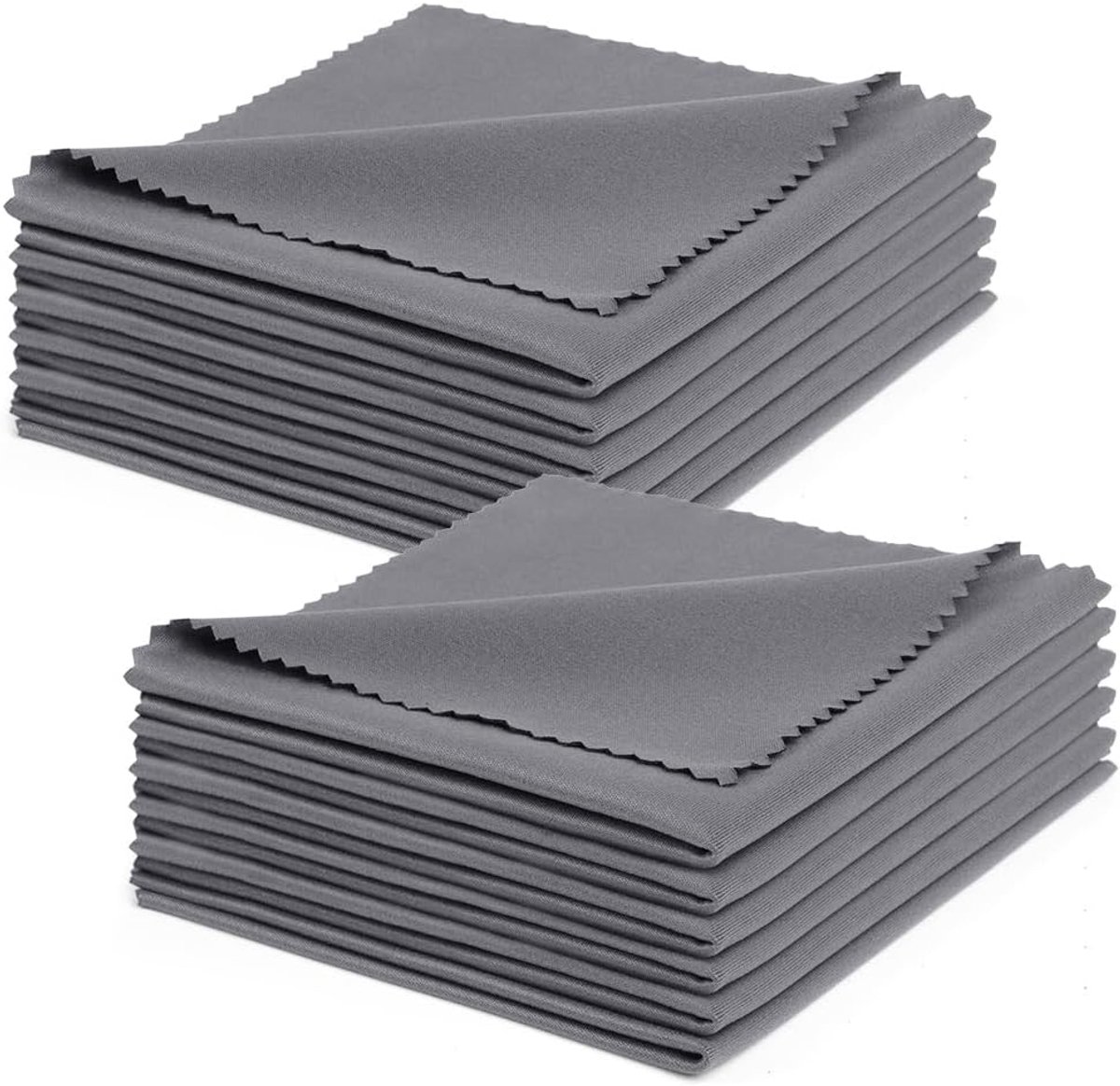 SnelShoppen - Premium Microfibre Bril Poetsdoekjes 12 Stuks, Zachte Herbruikbare Lint-Vrije Lensdoeken voor Brillen, Camera, Tablet, 20x20 cm