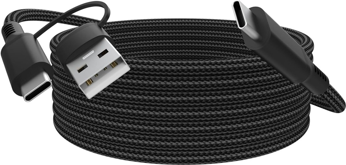 SnelShoppen - USB Type C Oplaadkabel voor Elgato HD60 S, 4K60 S+, Wave Neo, Facecam MK.2, Stream Deck XL - Snelle Dataoverdracht en Opladen met USB A