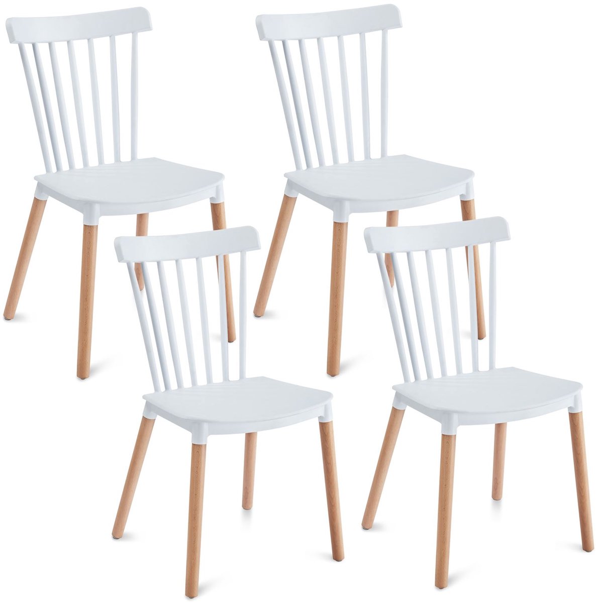 Eetkamerstoelen RAVI, set van 4 – wit