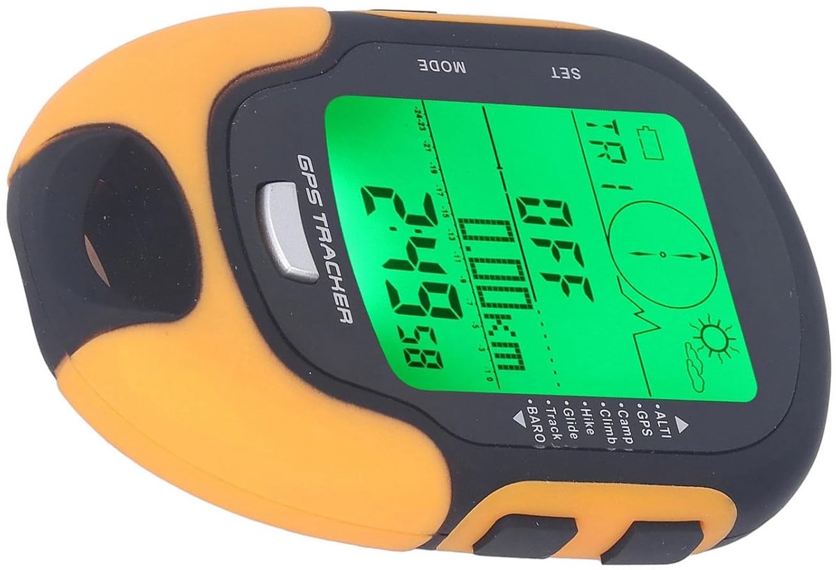 SnelShoppen - GPS Multifunctionele Meter met Hoogtemeter, Barometer, Thermometer, Hygrometer - IPX4 Waterproof voor Outdoor Camping, Avontuur, Bergbek