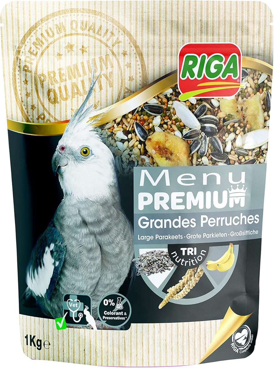 SnelShoppen - Premium Voer voor Grote Parkieten - Mix van Granen, Granen en Groente-eiwitten - Tri-Nutrition Concept - Bevorderlijke Bowel Functie - 1