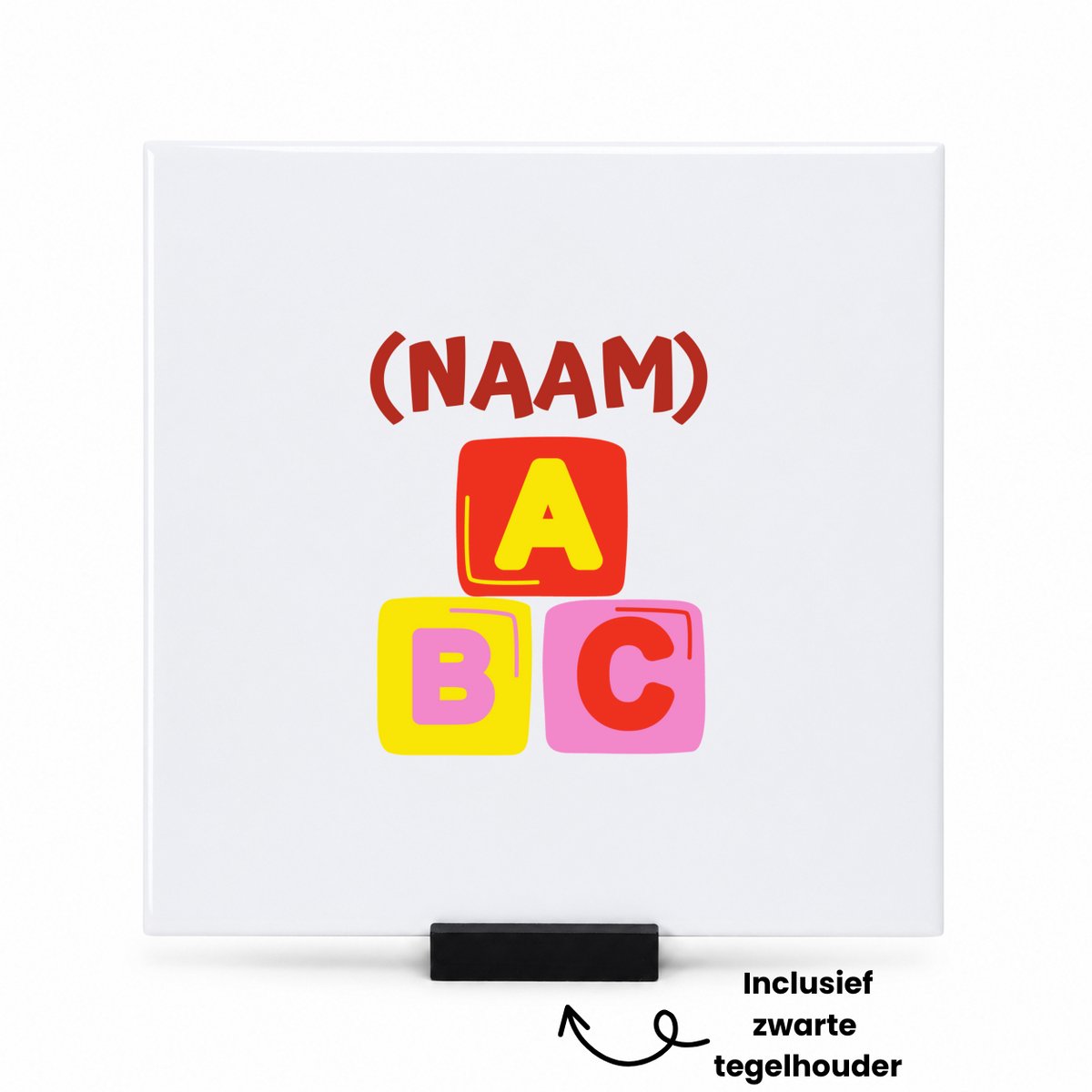 Hacebo ABC zwemdiploma tegeltje met tegelhouder - Zwemmen - zwemdiploma gehaald - tegeltjes met tekst - leuk cadeau voor iemand die zijn zwemdiploma heeft gehaald - verjaardagscadeau - gift - geschenk - spreuktegels - 15x15 CM Wit