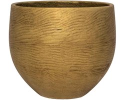 SnelShoppen - Moderne Mini Orb Plantenpot, Fiberclay, Metallic Goud, Tijdloze Bloempot voor Binnen en Buiten, Geen Afvoergat, Perfect voor Huiskamer e