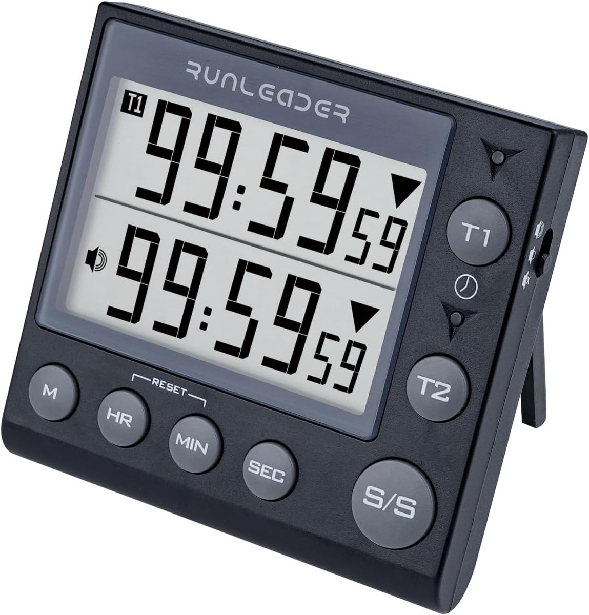 SnelShoppen - Digitale Keuken Timer met Klok - Magnetische Countdown Timer, 2 Kanaals Alarm Klok, Minuten/Seconden Timer, Bureau Klok, Elektronische S
