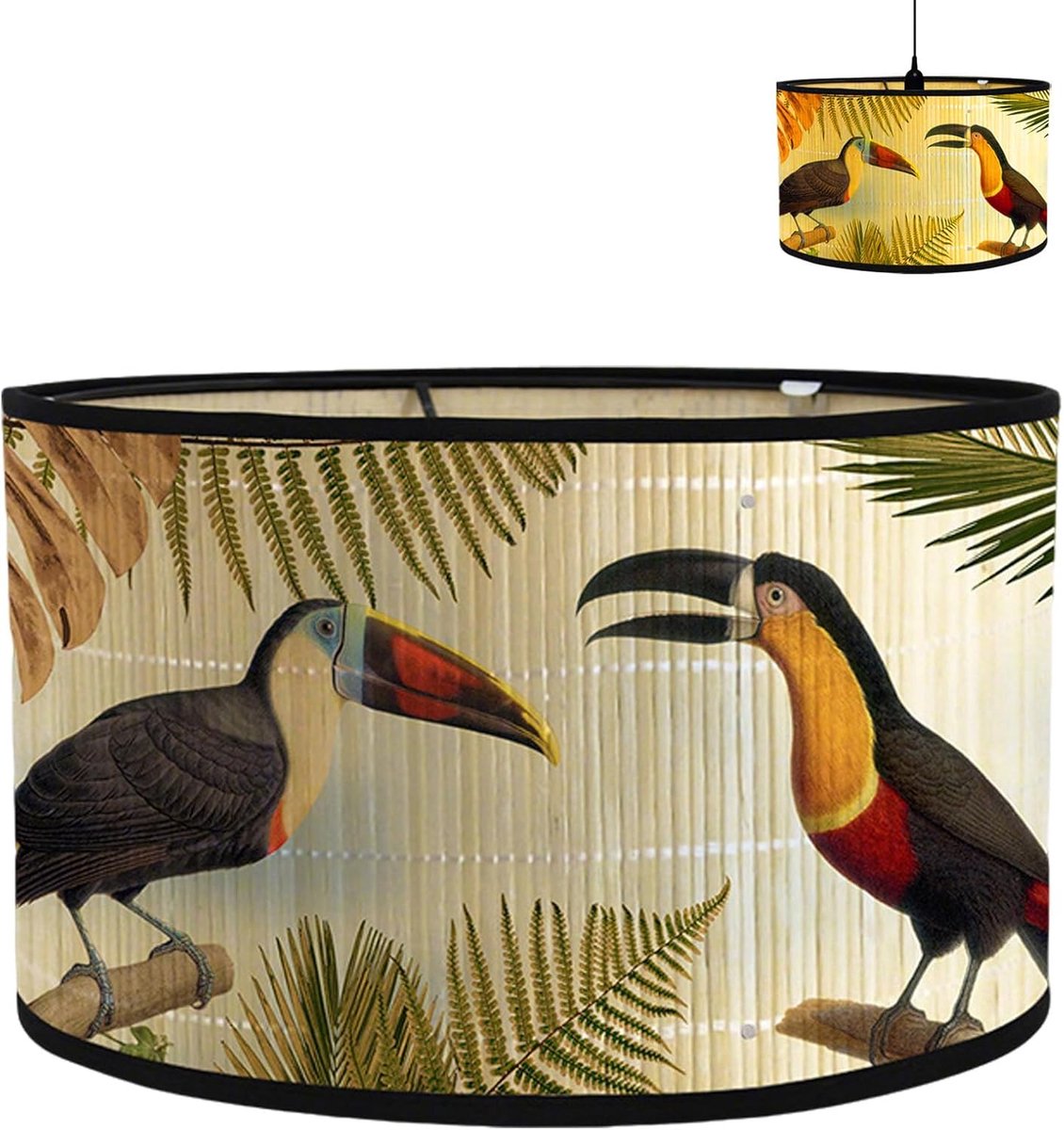 Thijox - Handgemaakte Linnen Lampenkap Ø 30 cm, E27-fitting, Verblindingsvrij voor Staande Lamp, Hanglamp en Tafellamp, Optimale Lichtverspreiding