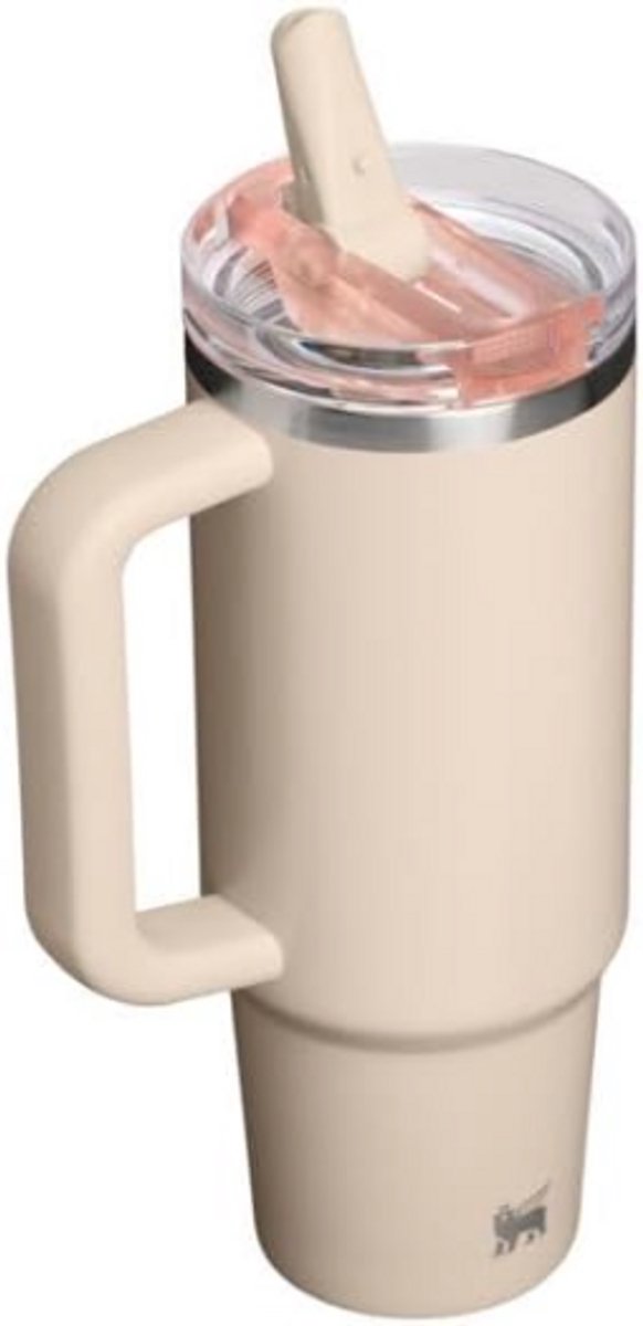 STANLEY Quencher ProTour Flip Straw Tumbler 0,89L (Champagne) – Lekvrije Thermosbeker met Flip Straw & Handvat – Geïsoleerd RVS – BPA-vrij – foto 5