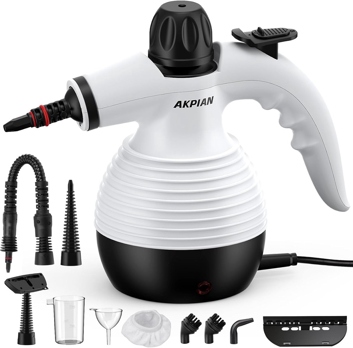 SnelShoppen - Handstoomreiniger 1050 W - Draagbare Stoomreiniger - Multifunctionele Stoomreiniger met 10-delige Accessoireset - Chemische Vrije Reinig