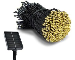 SnelShoppen - Solar String Lights Outdoor Garden 33 ft/10 m 100 LED Warm Wit Fairy Lights met Timerfunctie, 8 Modi, Waterdicht voor Tuin, Erf, Boomdec
