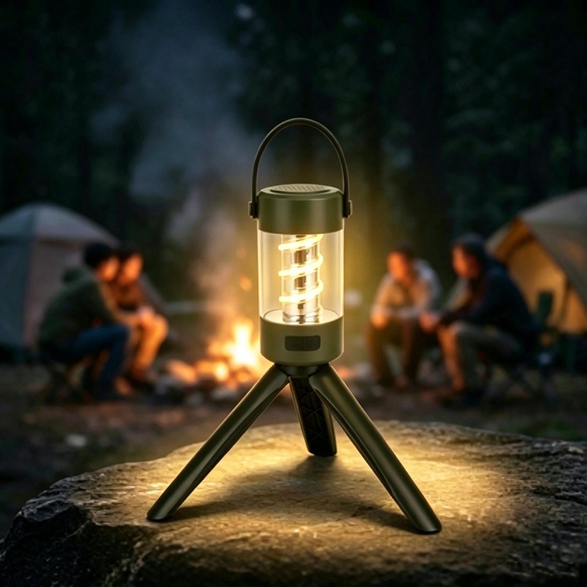 Oplaadbare LED-kampeerlamp met Bluetooth-luidspreker 2000mAh-batterij 3 helderheidsniveaus 110 lumen Compact en lichtgewicht ideaal voor kampeertrips en buitenactiviteiten vooral tijdens stroomuitval of wandelingen