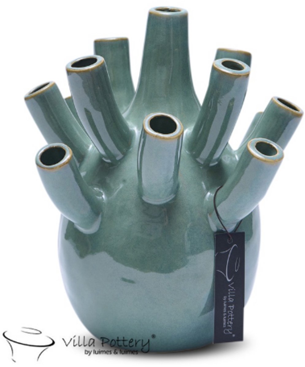 Vaas - Villa Pottery - Woondecoratie - Keramiek - Decoratie - Voorjaarscollectie - Waterdicht - Pinokkio 1_3 Green