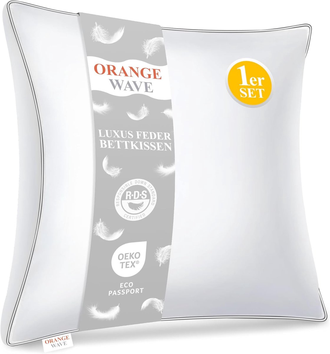 Thijox - Luxe Donskussen 80x80 cm - Hypoallergeen & Ademend Hoofdkussen in Hotelkwaliteit, Öko-Tex Gecertificeerd, Zacht en Machinewasbaar voor Comfor