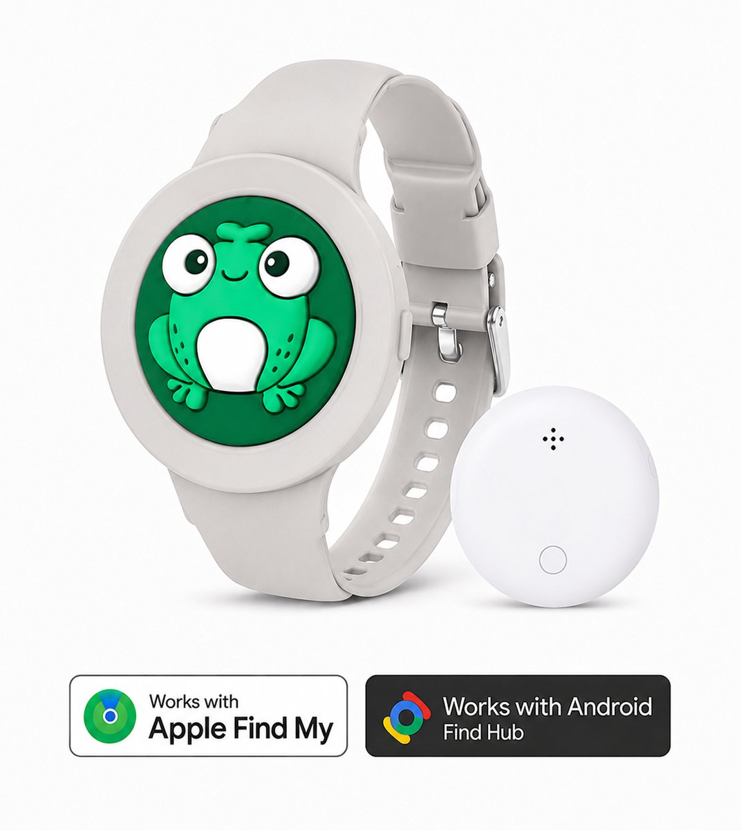 Kinderhorloge - gps armband – werkt met Android Find My Hub - Kinderhorloge met gps - Bluetooth Tracker – Kinderhorloge jongen - Kinderhorloge meisje - Waterdicht – Inclusief tracker - Met geluidssignaal