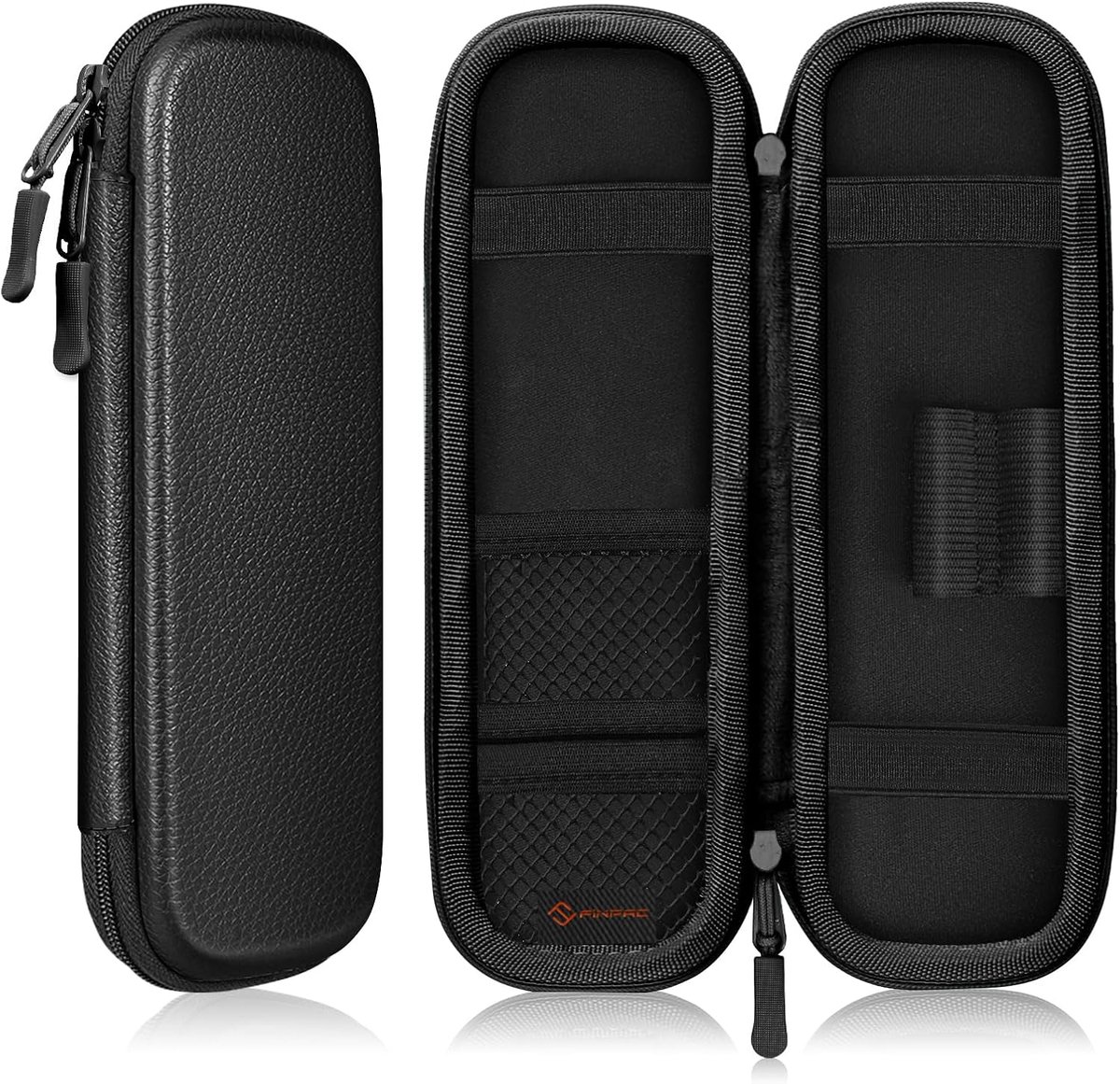 Thijox - Pennenetui voor Volwassenen, EVA-Hardcase, Schok- & Waterdicht, Organizer-Etui voor 8 Pennen + Accessoires, Zwart, 20 x 6 x 3 cm, Ideaal voor