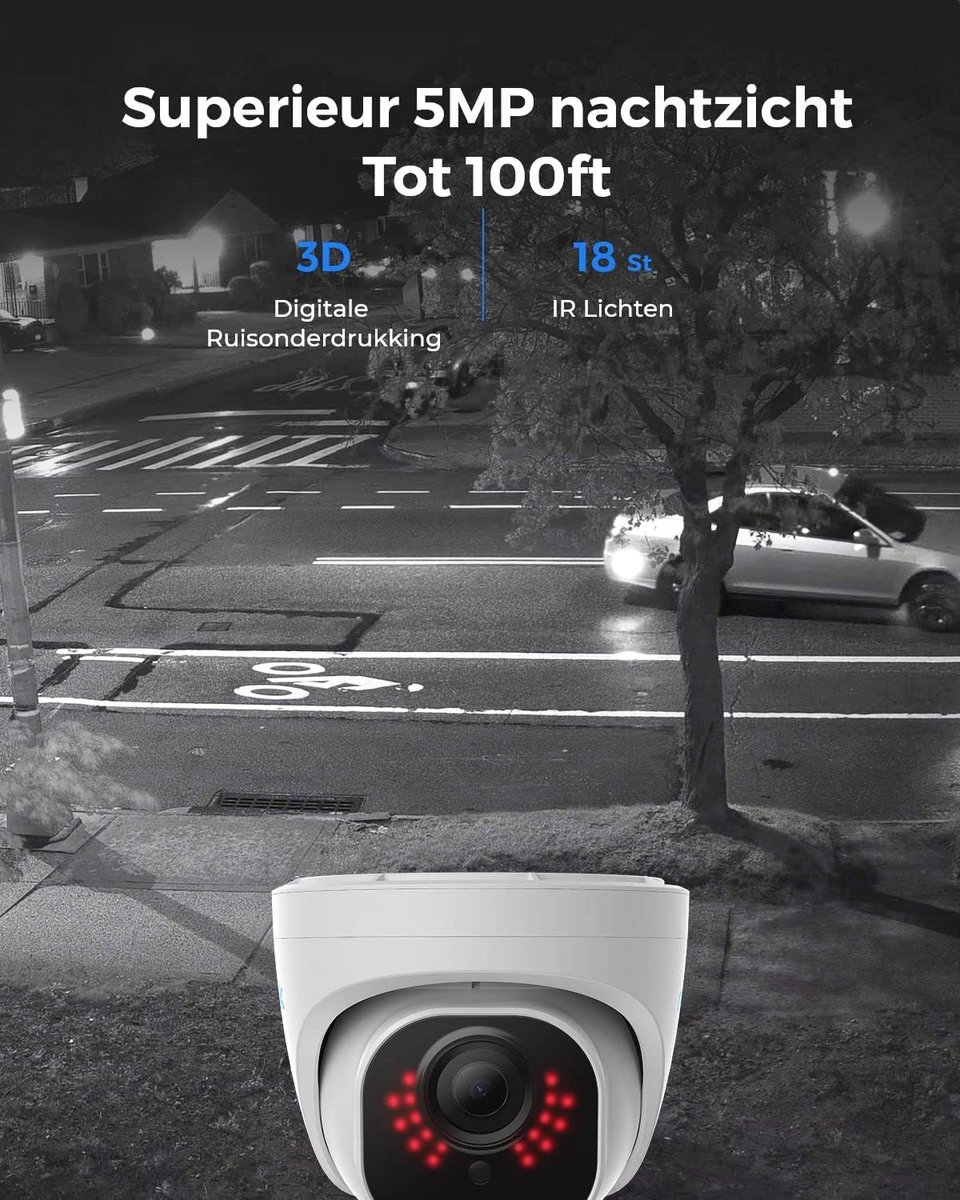 Thijox - Reolink PoE Beveiligingscamera 5MP Super HD met Persoon- en Voertuigdetectie, IP Camera met microSD Kaartsleuf, Audio, IP67 Waterdicht, 30m I