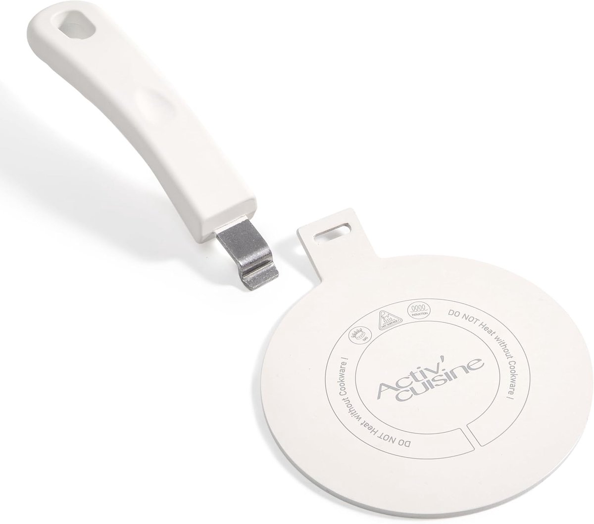 SnelShoppen - Inductie Adapterplaat 14 cm - Wit - Geschikt voor Moka Espressokoker, Aluminium, Roestvrij Staal, Gietijzer, Keramiek - Koken op Inducti