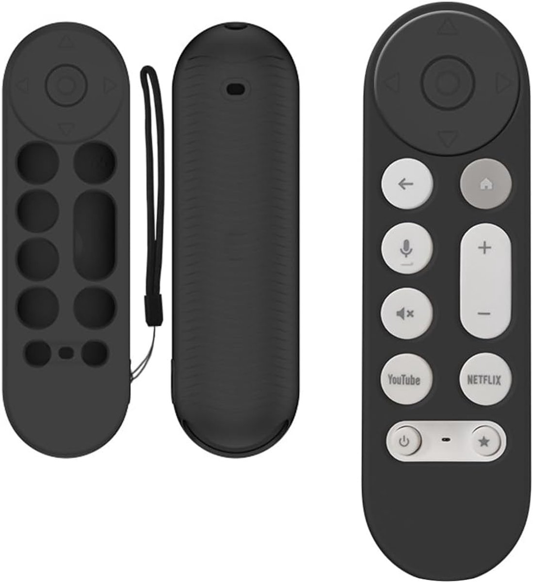SnelShoppen - Remote Control Cover voor Google TV Streamer 4K 2024 Voice Remote - Antislip Siliconen Beschermhoes - Flexibele TPU Hoes - TV Accessoire