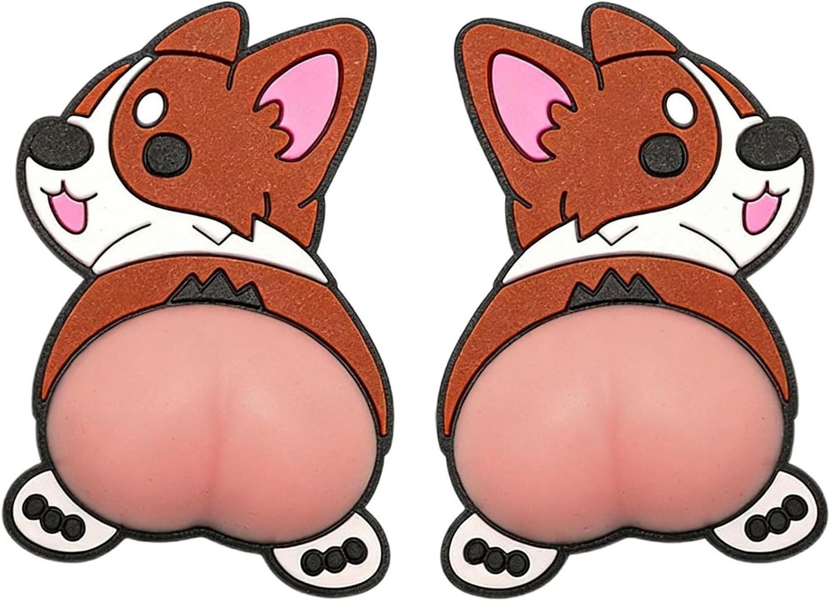 Deurbeschermer - Muurstopper - Muren Beschermen - Schattig Hond Design - 6.9 x 4.3 cm - Gr