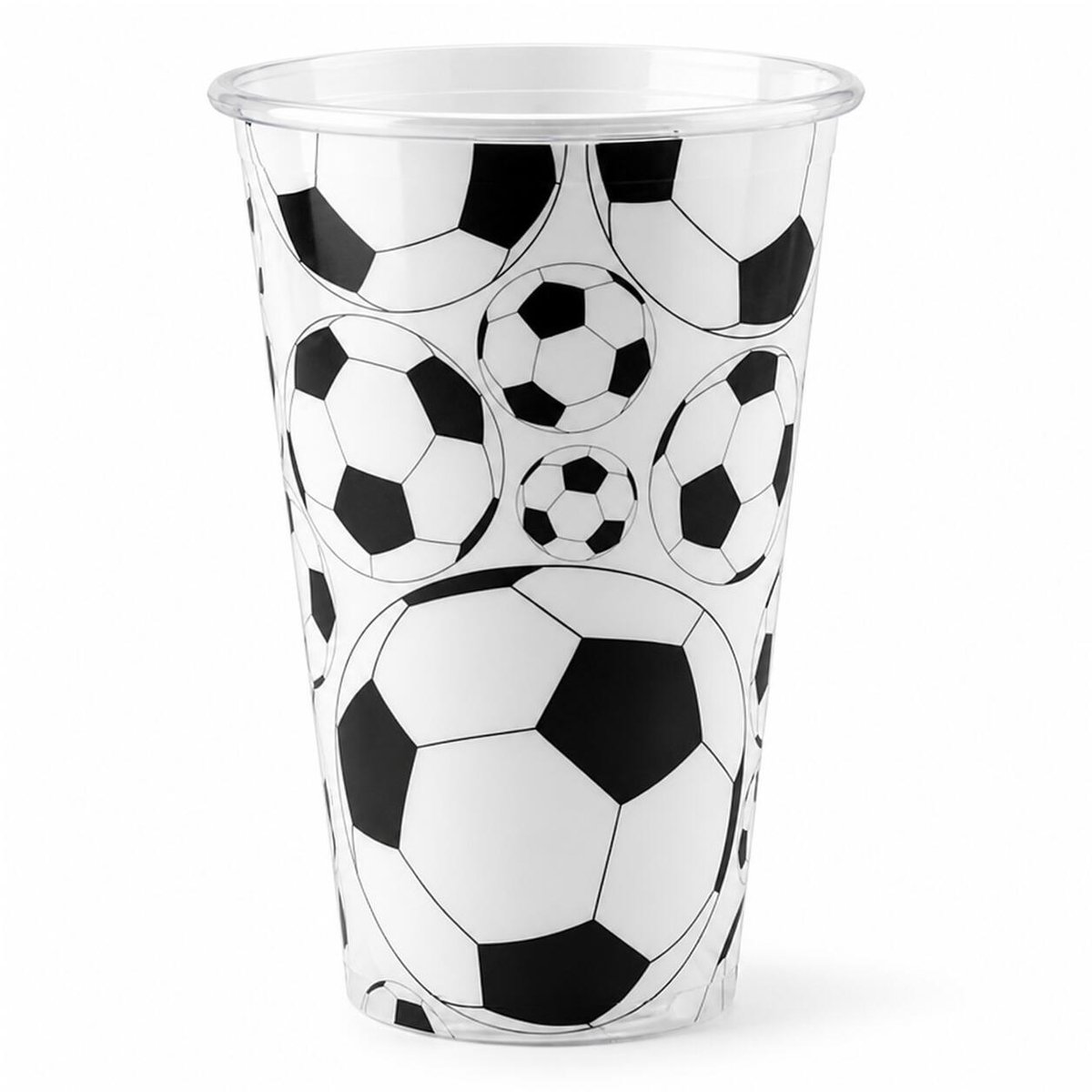 Feest bekertjes karton - voetbal - 10x stuks - 60 cl - Wegwerpbekertjes