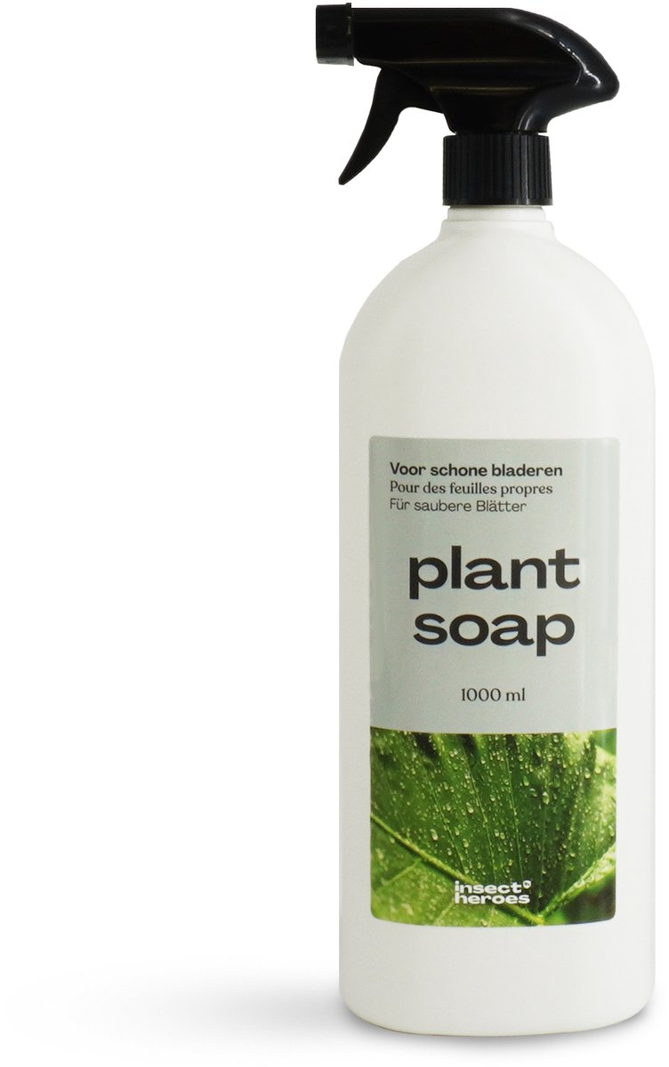 Plant Soap - 1000 ml - Insectenzeep voor Wolluis, Bladluis, Trips, Witte Vlieg, Spint en Schildluis - Natuurlijke Plantenspray - 100% Gifvrij - Reinigt Bladeren bij Aantasting - Voor Kamerplanten, Tuin en Moestuin
