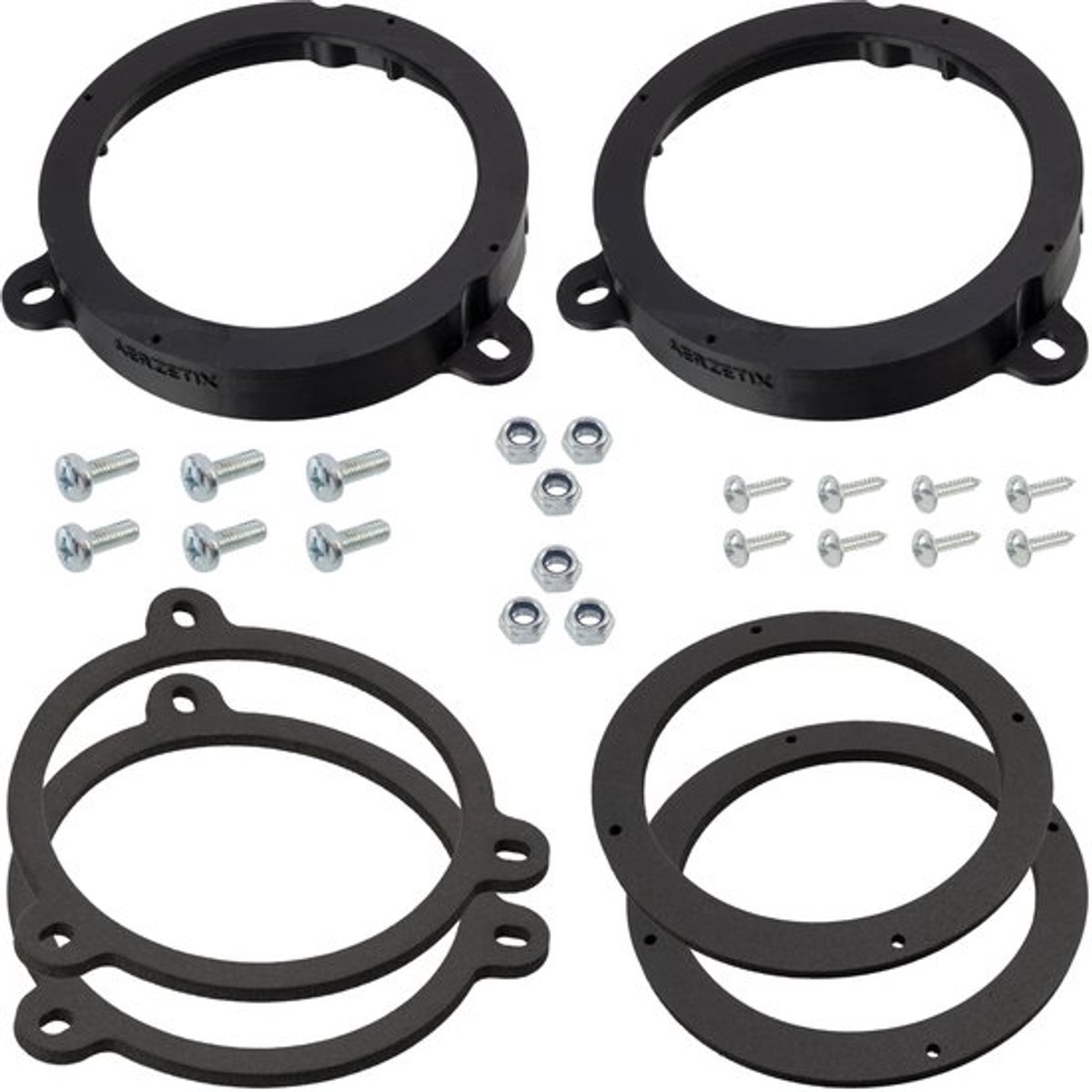 Set van 2 Adapters/Houders voor Luidsprekers Ø130 mm | Voor- en Achterdeuren | Compatibel met Renault Megane III, Wind E4M, Dacia Logan Sandero Sandero II