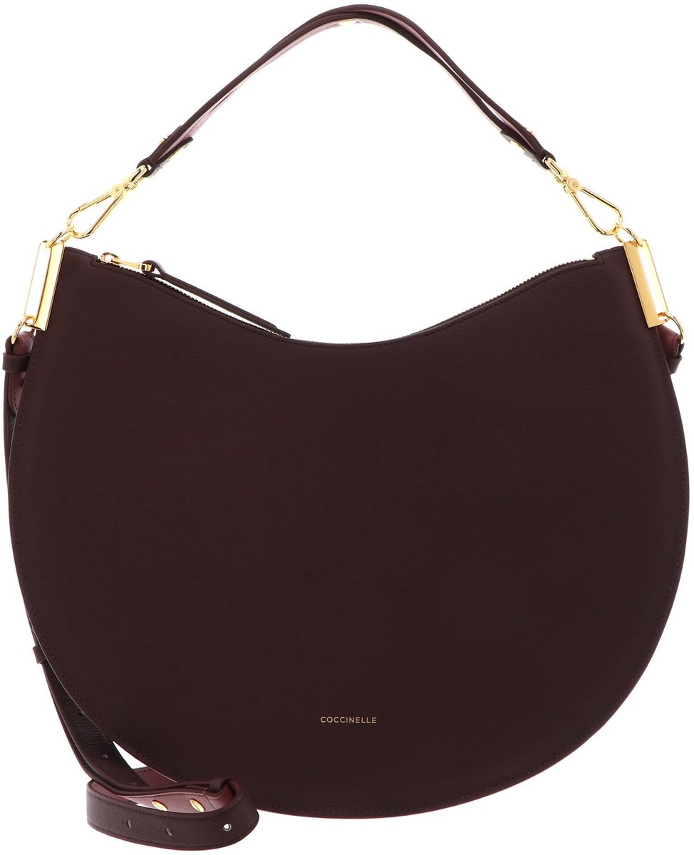 COCCINELLE Leren schoudertas Sunup Handbag Double Grainy Leather Berry / Wint. Rose donkerpaars